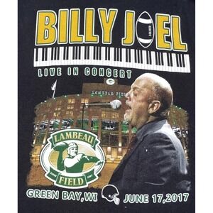 BILLY JOEL Live in Concert Green Bay Lambeau Field 6/22/2017 T-shirt Size Medium